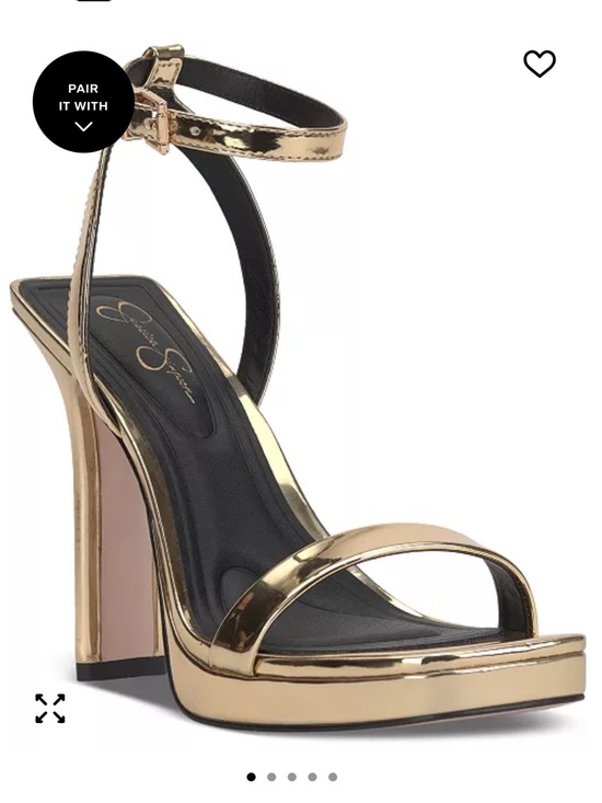 Jessica Simpson Shoes - Jessica Simpson ADONIA Metallic Gold Ankle-Strap Platform Heels